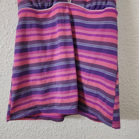 Athleta Tulum T Back Tankini Swim Top Stripes Women's Size Medium #227798 - Picture 3 of 7